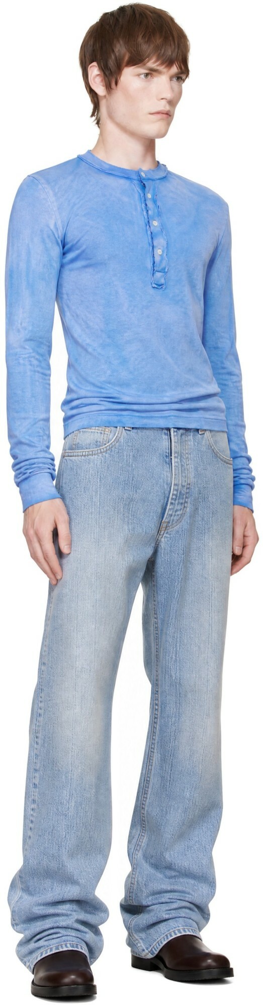 Edward Cuming Blue Stacked Henley