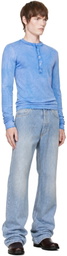 Edward Cuming Blue Stacked Henley
