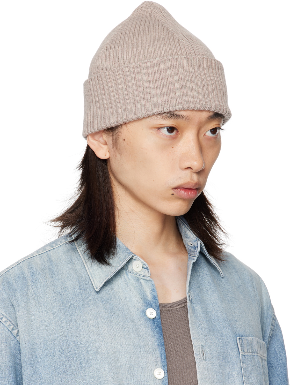 OUR LEGACY Beige Knit Beanie