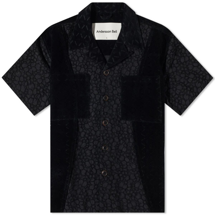 Photo: Andersson Bell Men's Flower Lace Vacation Shirt in Black