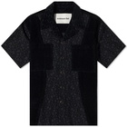 Andersson Bell Men's Flower Lace Vacation Shirt in Black