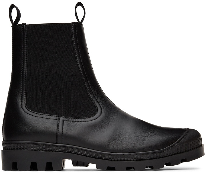 Photo: Loewe Black Leather Chelsea Boots