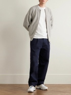 Stone Island - Marina Wide-Leg Belted Pleated Cotton-Blend Gabardine Trousers - Blue