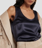 Brunello Cucinelli Silk-blend tank top