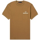 Fred Perry Men's Loopback Jersey T-Shirt in Shaded Stone