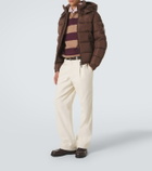 Moncler Striped cotton piqué polo shirt