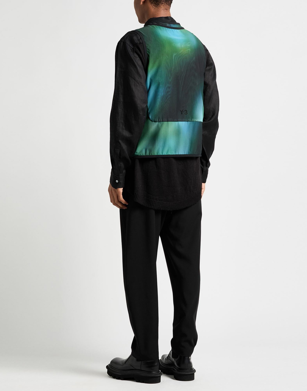 Y-3 Mens Vest Dark in Green