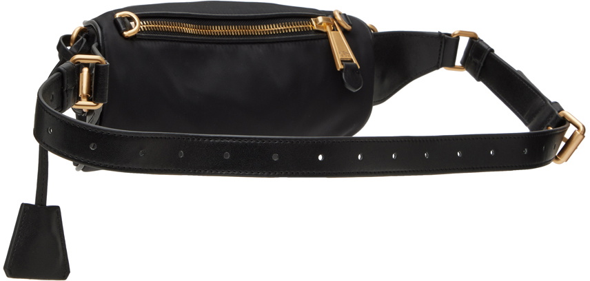 Moschino Black Lettering Belt Bag