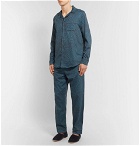 Desmond & Dempsey - Printed Cotton Pyjama Trousers - Men - Blue