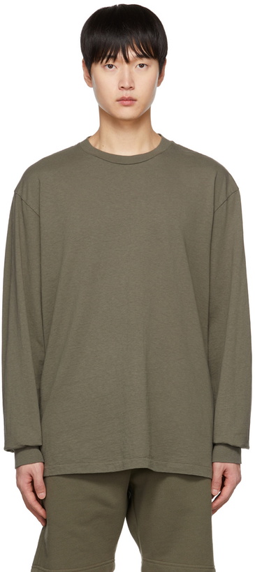 Photo: John Elliott Khaki University Long Sleeve T-Shirt