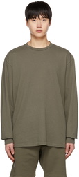 John Elliott Khaki University Long Sleeve T-Shirt