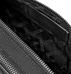 Versace - Logo-Appliquéd Leather and Canvas Belt Bag - Black