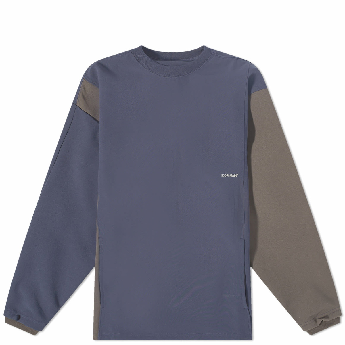 GOOPiMADE Men's LWN-03 Zystem Graphic Crew Sweat in Deep