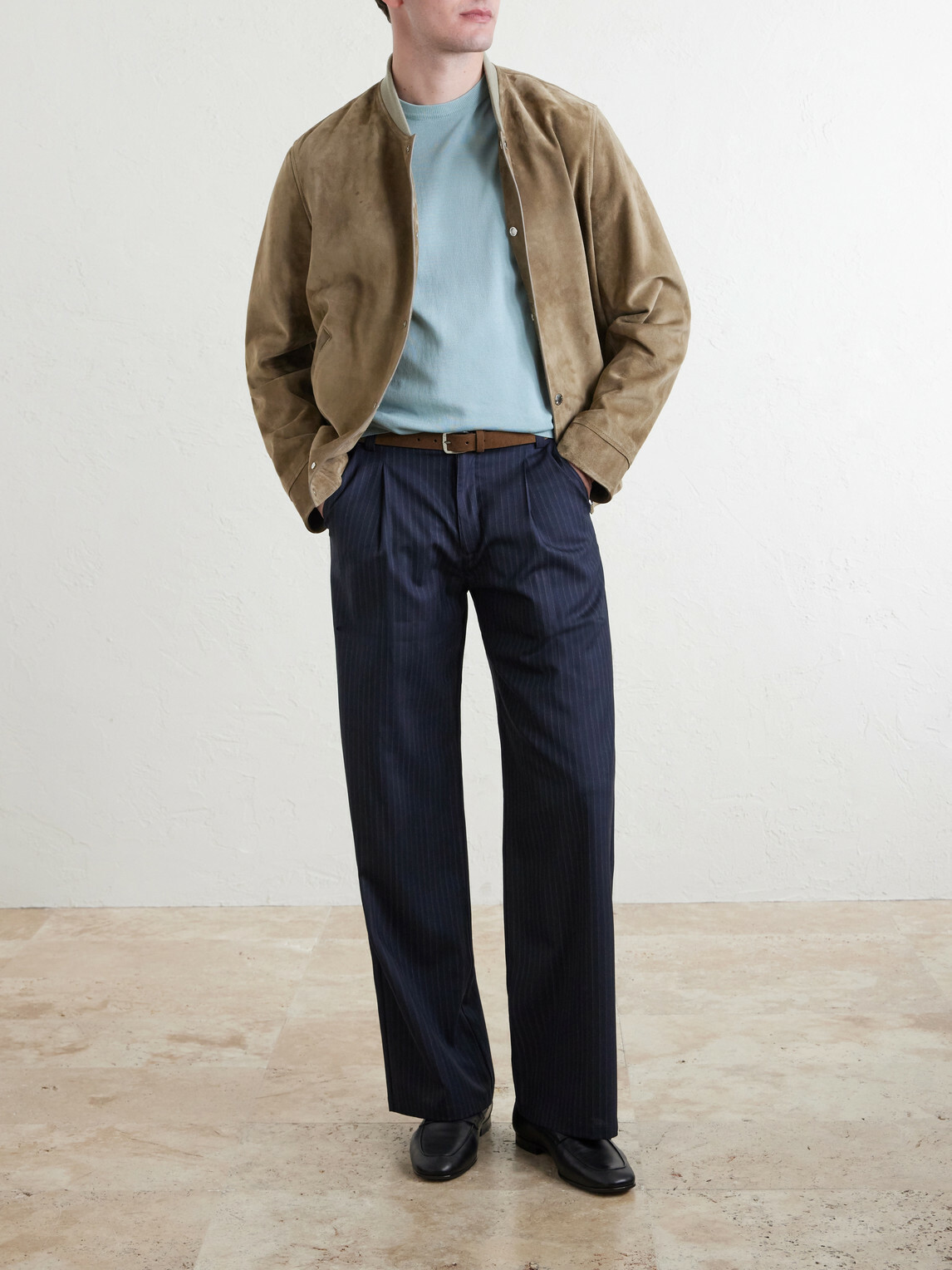 Canali - Knitted Cotton T-Shirt - Blue