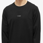 C.P. Company Men's Centre Logo Long Sleeve T-Shirt in Black