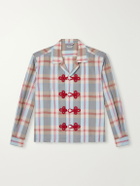 BODE - Canyon Trillium Camp-Collar Appliquéd Checked Organza Shirt - Multi