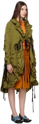 Paula Canovas Del Vas Khaki Drawstring Coat