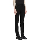 Fendi Black Embroidered Pocket Jeans