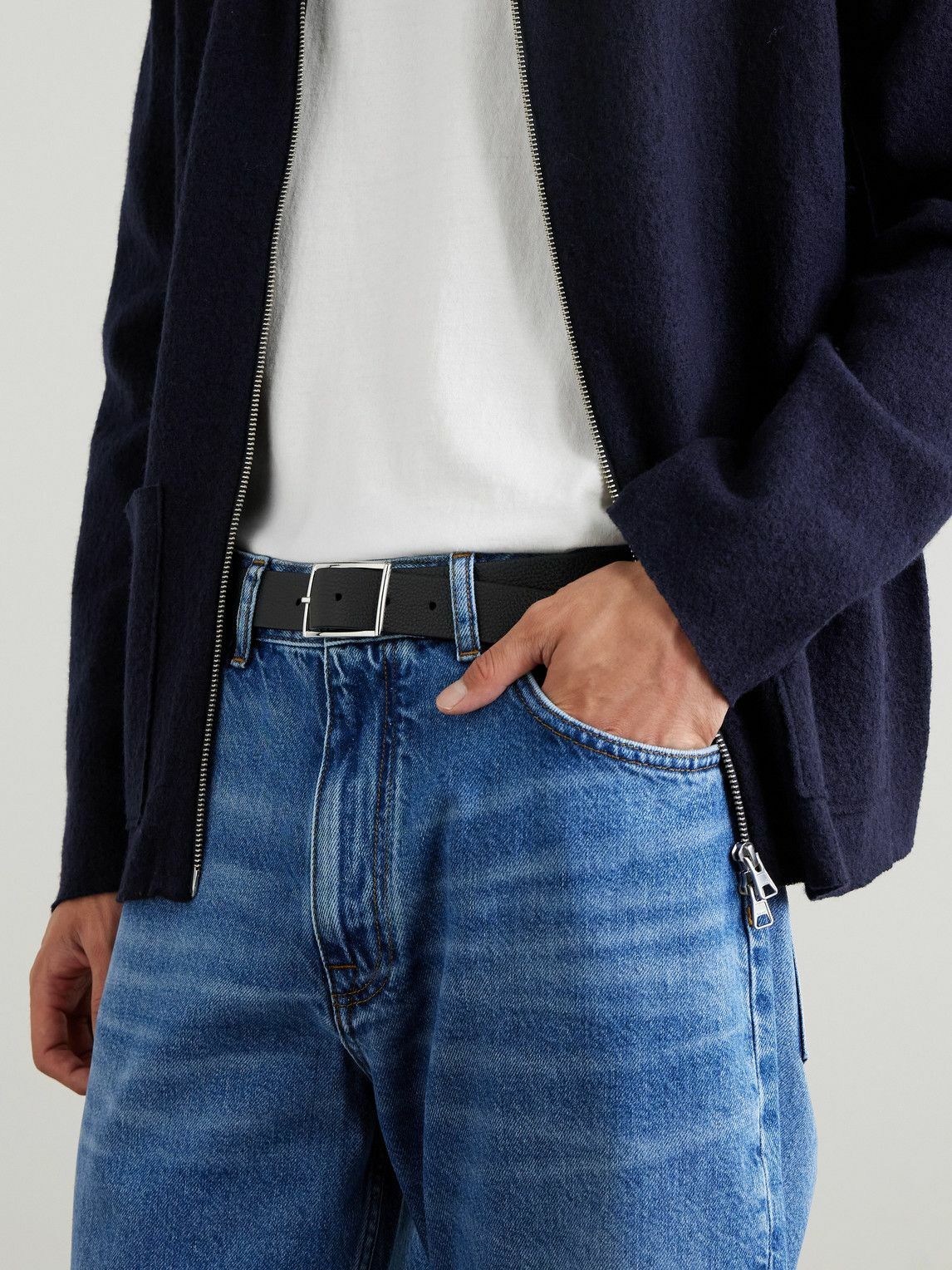 Anderson's - 3cm Full-Grain Leather Belt - Black
