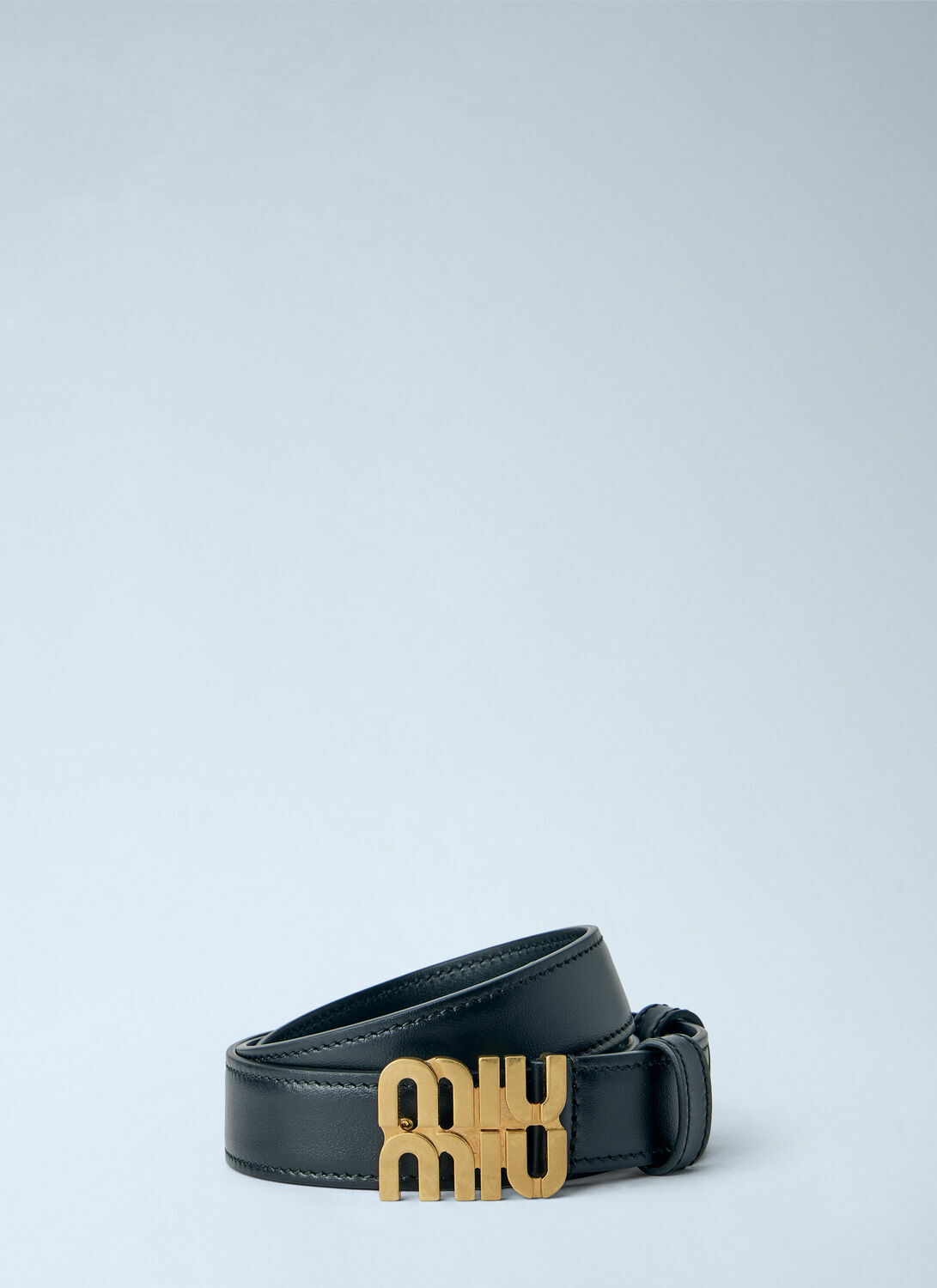 Miu Miu Logo Buckle Leather Belt