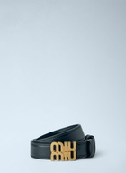 Miu Miu Logo Buckle Leather Belt