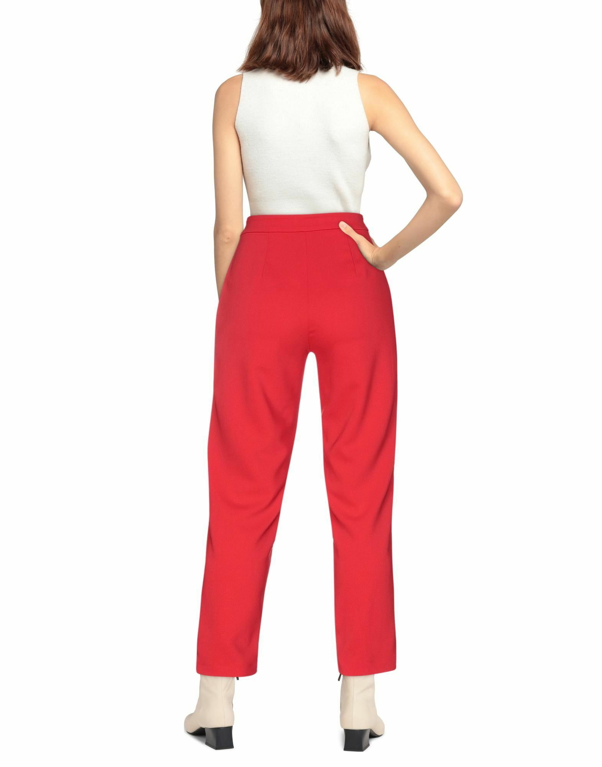 Manila Grace Womens Pants in Red