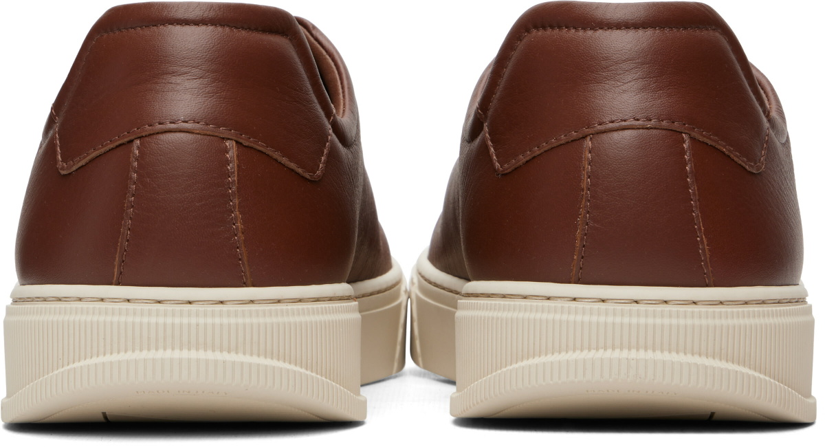 Ferragamo Brown Elastic Lace Sneakers