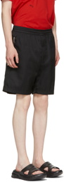 Givenchy Black Nylon Logo Shorts