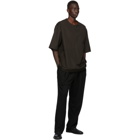 Lemaire Black Felted Jersey Trousers
