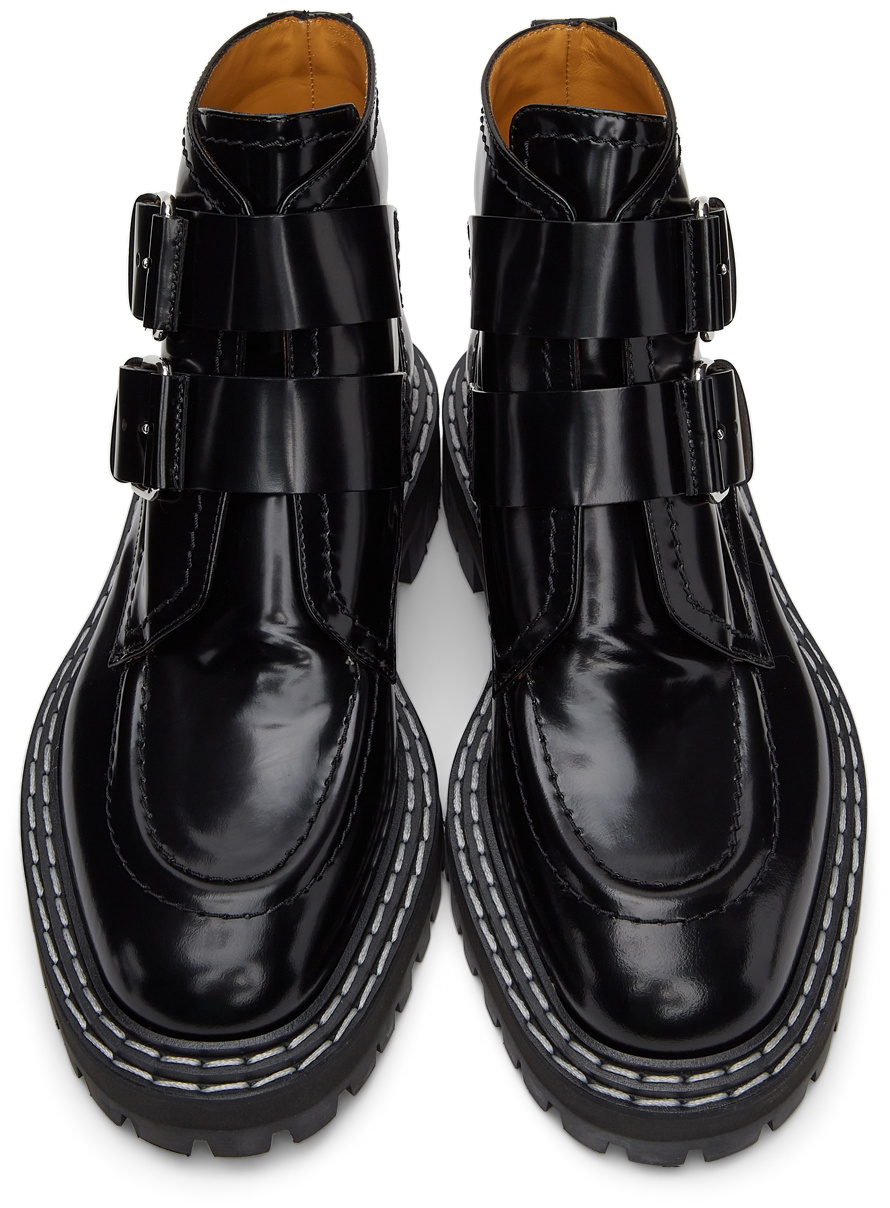 Proenza Schouler Black Lug Sole Buckle Boots Proenza Schouler