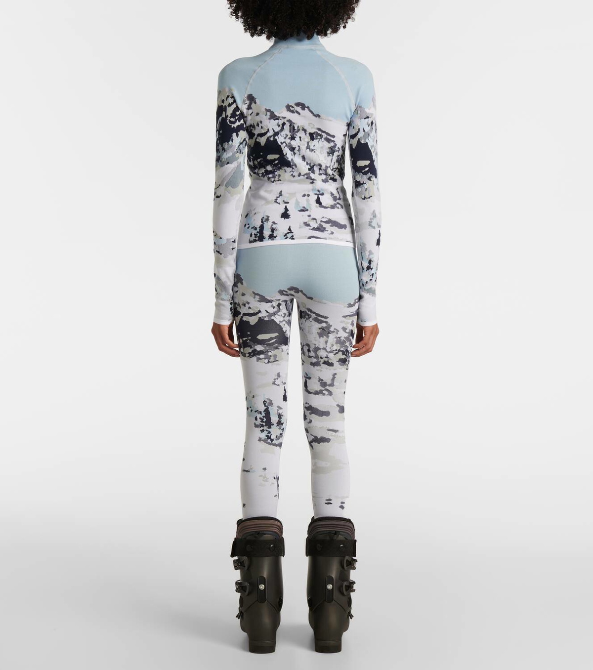 Perfect Moment Jacquard half-zip ski top