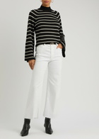 Paige Laurel Striped Cashmere Jumper Black And White