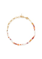 Anni LU Flamingo 18kt Gold-plated Beaded Bracelet - One Size