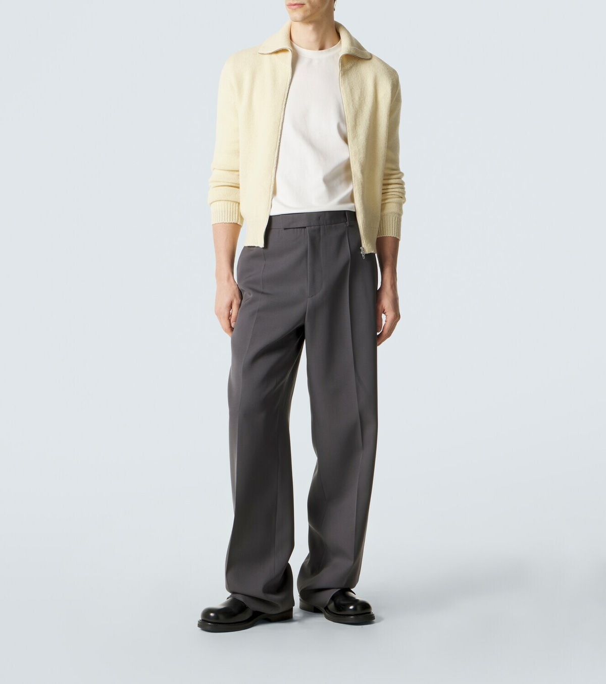 Jil Sander Wool-blend zip-up sweater
