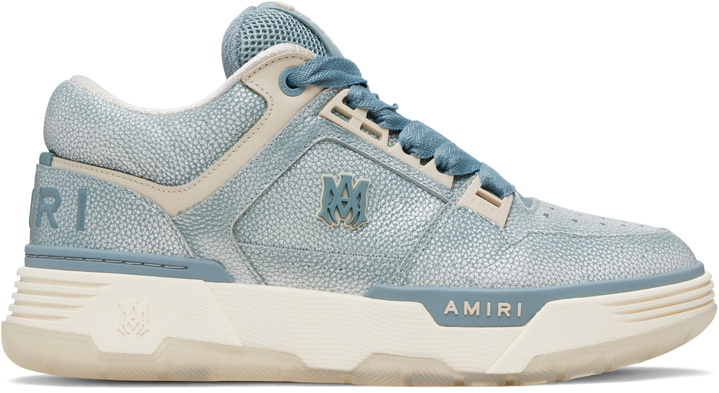 Photo: AMIRI Blue Pebbled MA-1 Sneakers