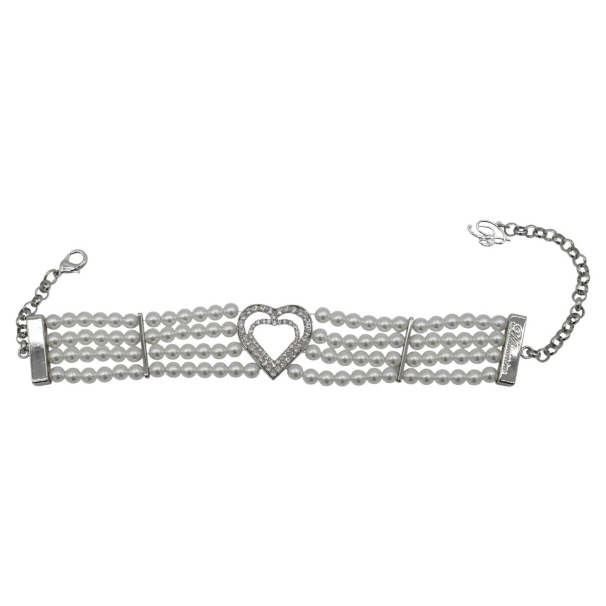 【関税込み】Blumarine シルバー Collana B チョーカー Blumarine B Choker Necklace Blumarine