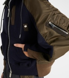 Sacai Cotton-blend and twill jacket