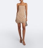 Là Fuori Barely There embellished minidress