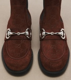 Gucci Boulevard Horsebit GG suede Chelsea boots