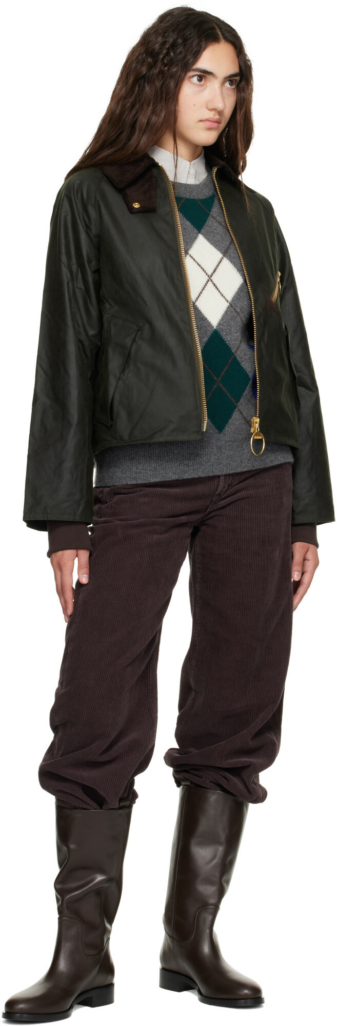 Barbour Green Arlene Waxed Jacket