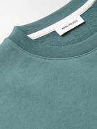 Norse Projects - Vagn Logo-Print Organic Cotton-Jersey Sweatshirt - Blue