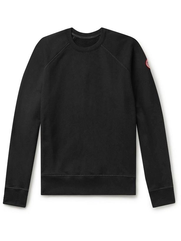Photo: Canada Goose - Huron Logo-Appliquéd Cotton-Jersey Sweatshirt - Black
