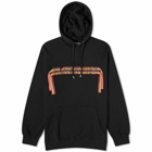 Lanvin Men's Curb Lace Embroidered Popover Hoodie in Black
