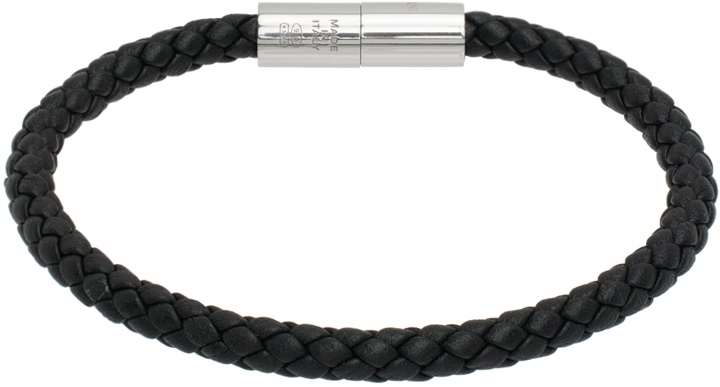 Photo: Giorgio Armani Black Leather Bracelet