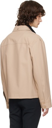 Courrèges Beige 2-Pocket Zipped Cotton Jacket
