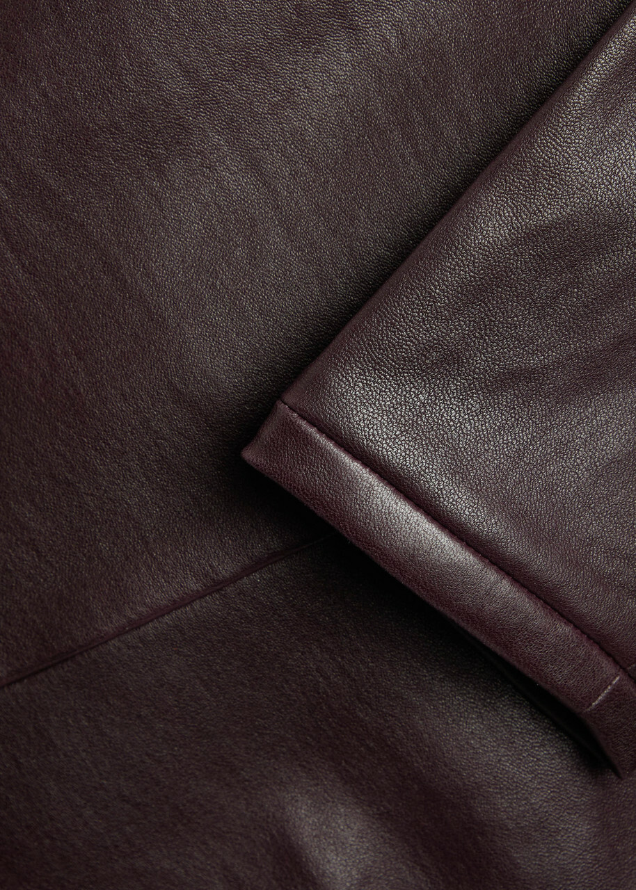 Stouls Astrid 25 Stretch-leather Cardigan Dark Brown