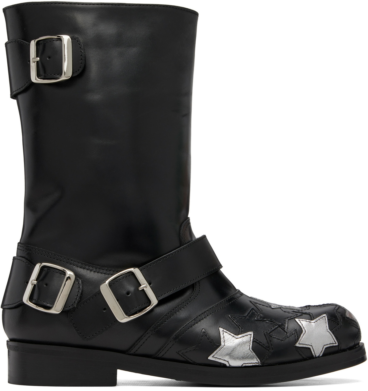 Stefan Cooke Black Star Biker Boots