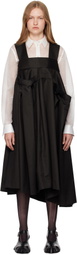 Comme des Garçons Black Cotton Rayon Dots Midi Dress