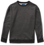 Beams - Webbing-Trimmed Mélange Loopback Cotton-Jersey Sweatshirt - Men - Charcoal