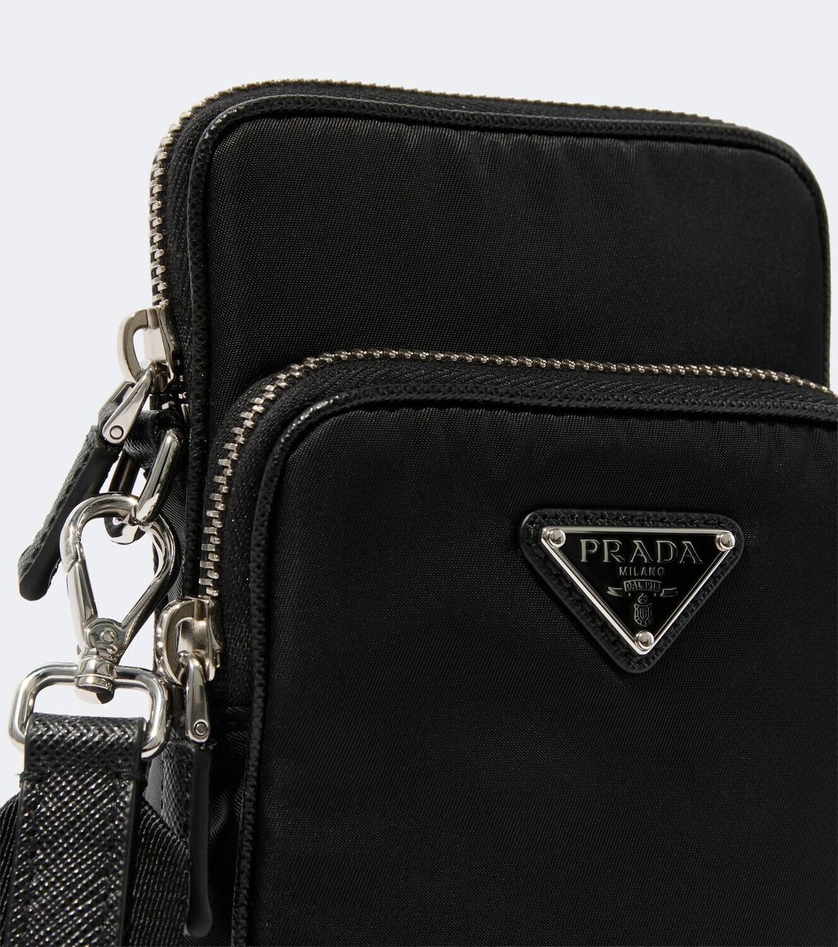 Prada Re-Nylon and Saffiano leather phone pouch